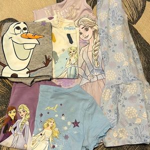 Lot of Disney Frozen toddler shirts/dresses
